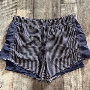 Tangerine grey/white striped Activewear- size LARGE